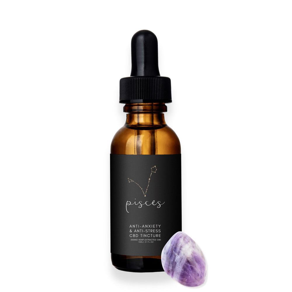Pisces Oil Tincture (500mg) + Amethyst Stone